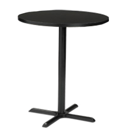 30 Round Bar Table With Black Base, Round Black Pub Table